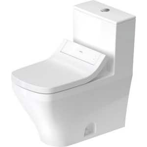 DuraStyle 1-Piece 1.28 GPF Single Flush Elongated Toilet in White with Seat Included