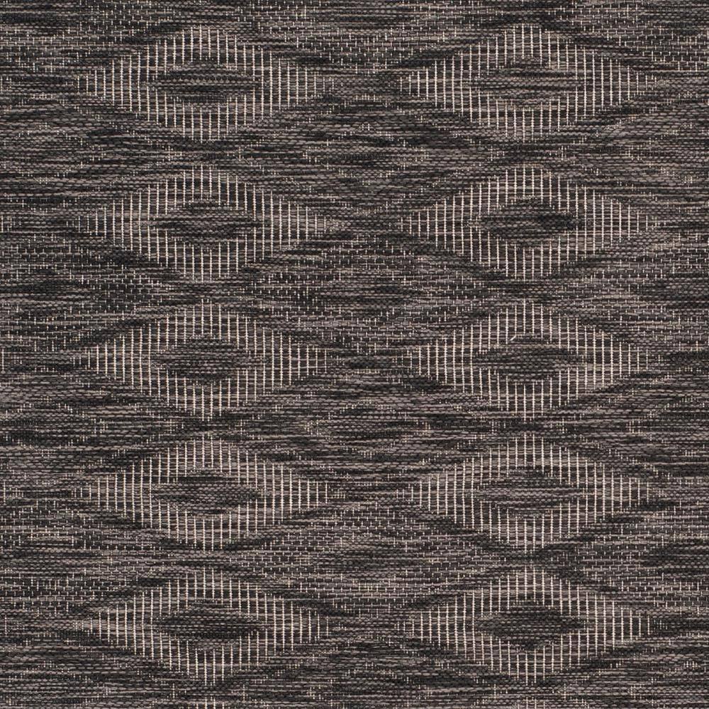 Easy-Care Square Black Synthetic Indoor/Outdoor Area Rug