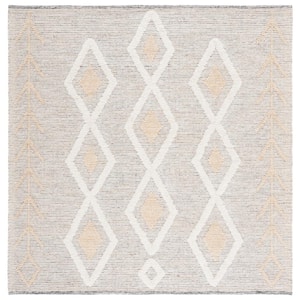Vermont Gold/Ivory 6 ft. x 6 ft. Diamond Square Area Rug