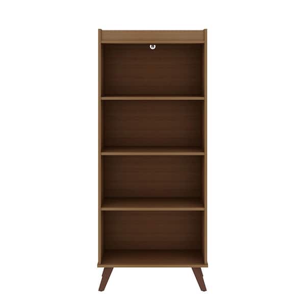 Manhattan Comfort Hampton 60.12 in. Maple Cream 4-Shelf Bookcase