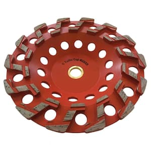 7 in. High Performance Aggressive Diamond Grinding Wheel, 20/25 Grit, S-Segment, 7/8 in. 5/8 in. Non-Threaded Arbor