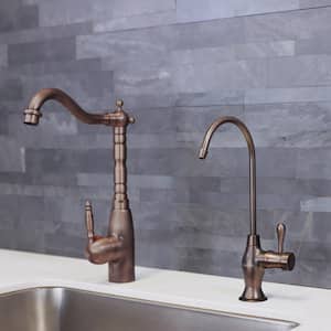 Sequoia Single Handle Water Filtration Beverage Faucet with Universal LED Filter Change Indicator in Antique Bronze