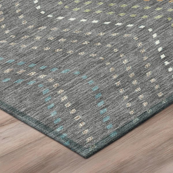 Chantille Machine Washable Indoor/Outdoor Abstract ACN2992 Gray 10 ft. x 14 ft. Area Rug