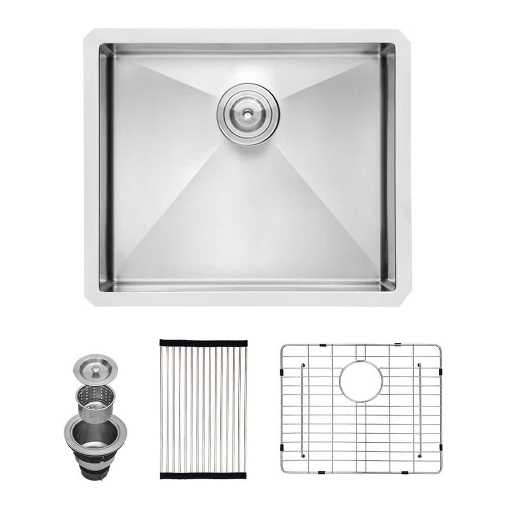 23'' Stainless Steel Undermount Single Bowl Kitchen Sink