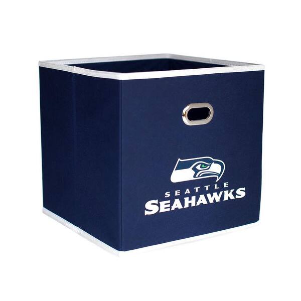 MyOwnersBox Seattle Seahawks NFL Store Its 10-1/2 in. x 10-1/2 in. x 11 in. Navy Blue Fabric Drawer