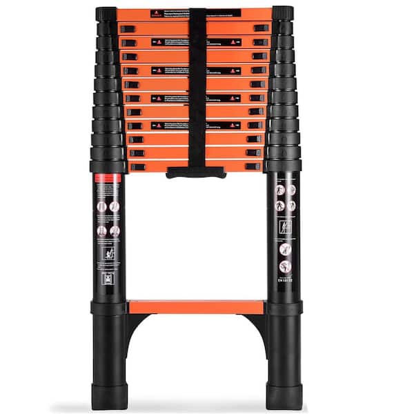 Telescoping Ladder Reach 16.5 ft. Aluminum Multi-Purpose Portable Extension Folding Ladder 330 lbs. Max Capacity