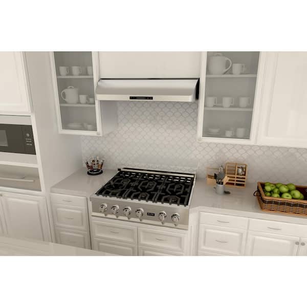 30 in. 600 CFM Ducted Under Cabinet Range Hood in Stainless Steel