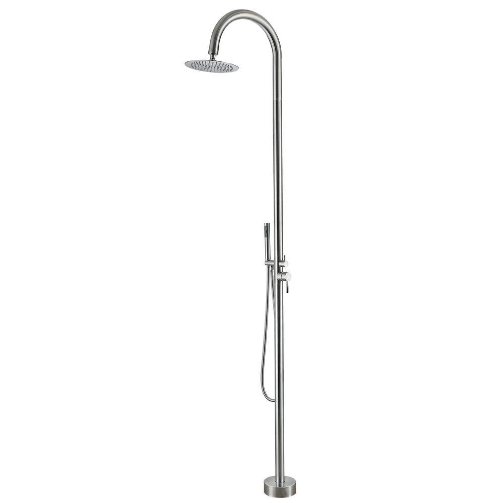 Tomfaucet Outdoor Exposed Shower Faucet Single-Handle Freestanding Tub ...