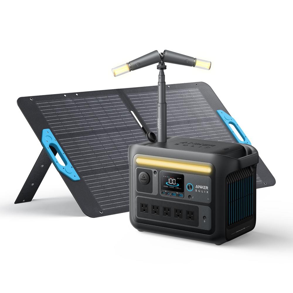 SOLIX C800X Powerhouse 1200-Watt Push Button Start Solar Generator with Sma