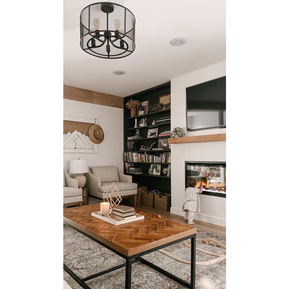 Contemporary Dark Grey 20" Metal Pendant with Subtle Pattern