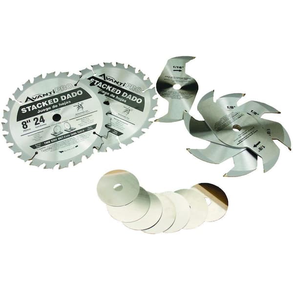 Avanti Pro 8 in. x 24-Tooth Stacked Dado Saw Blade Set