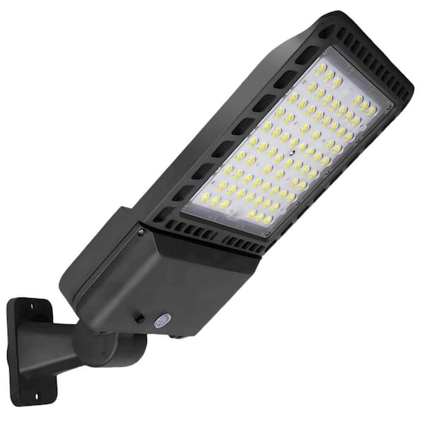 1500-Watt Equivalent Integrated LED Parking Lot Light 39000 Lumens 150° Bronze Dusk to Dawn Flood Light IP65 Arm Mount