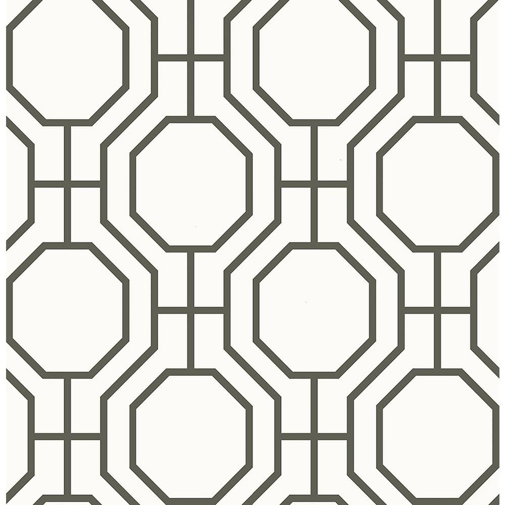 Brewster Circuit Black Modern Ironwork Paper Non-Pasted Wallpaper Roll ...