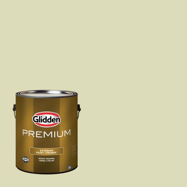 Glidden Premium 1 gal. PPG1119-3 Beach Grass Flat Exterior Latex Paint