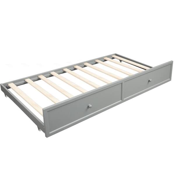 Buy Gray Twin Daybed with Trundle, Wood Daybed Frame Daybed Twin Size