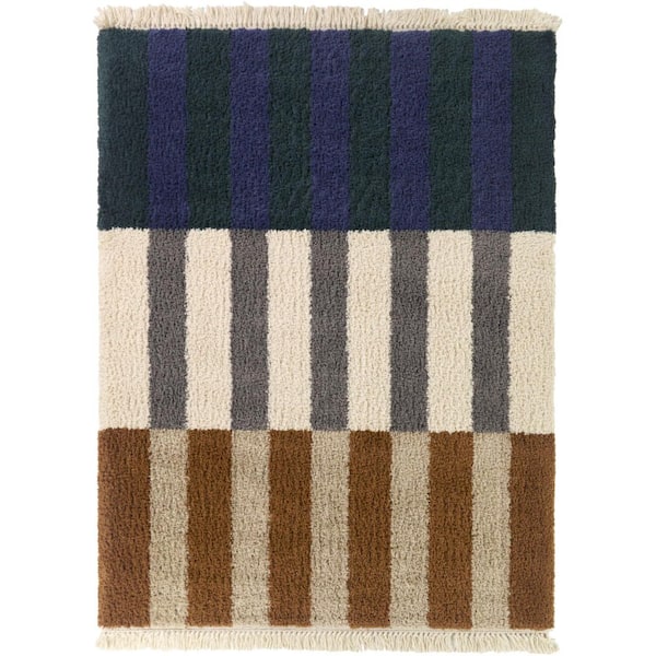Antonetta Rust/Blue 5 ft. x 7 ft. Area Rug