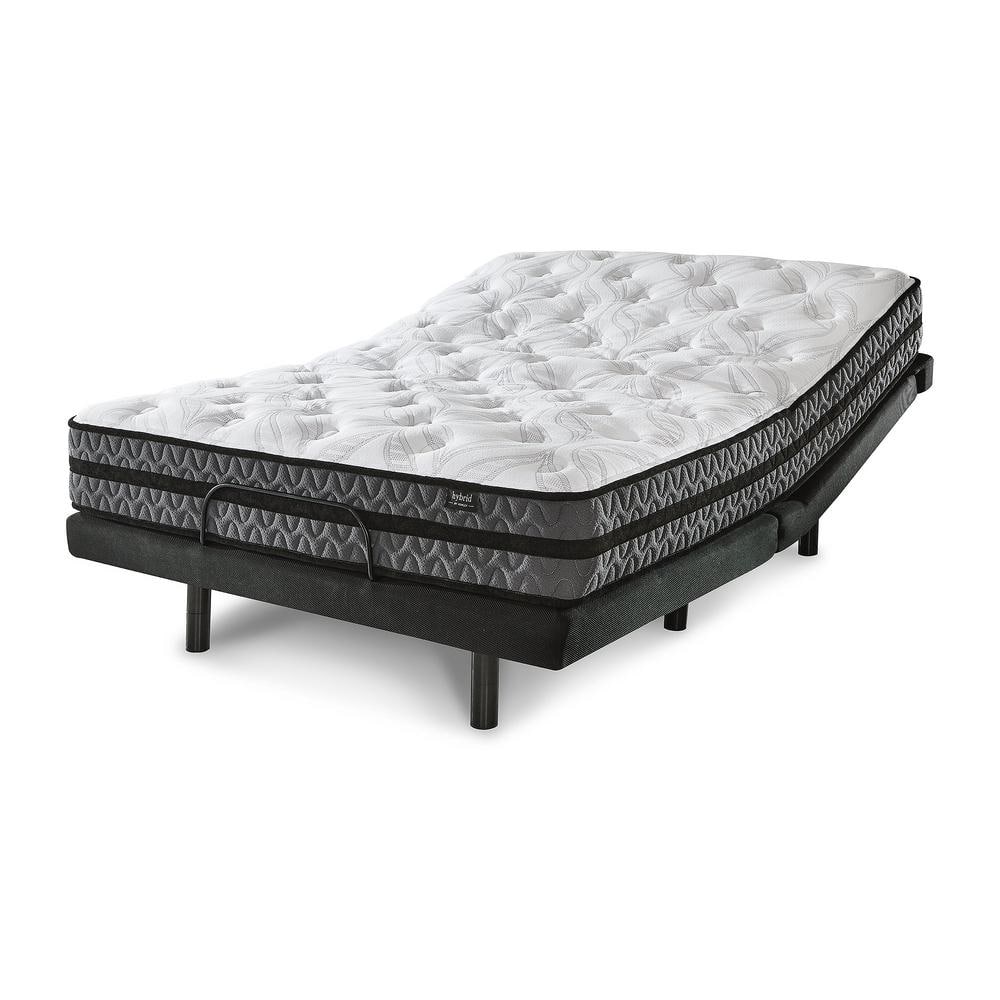 King 10" White Gel Memory Foam Innerspring Mattress