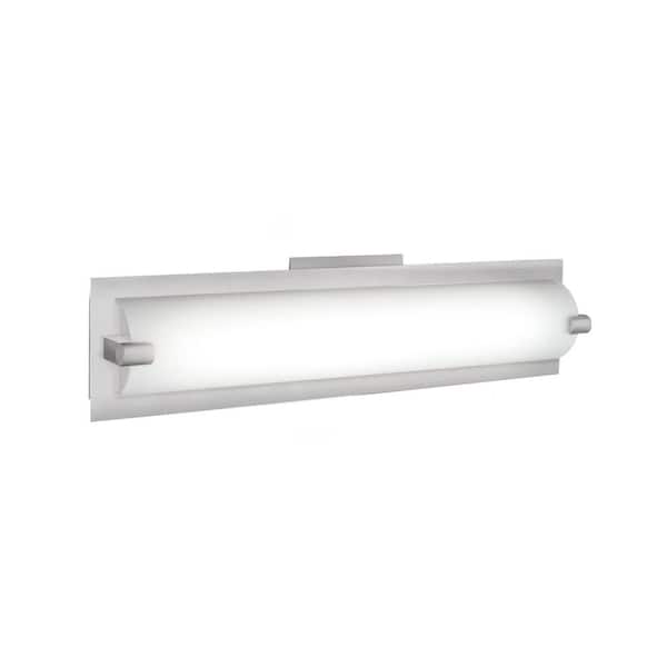 Lighthouse 18 in. 1 Light 21-Watt Brushed Nickel Integrated LED Vanity Light