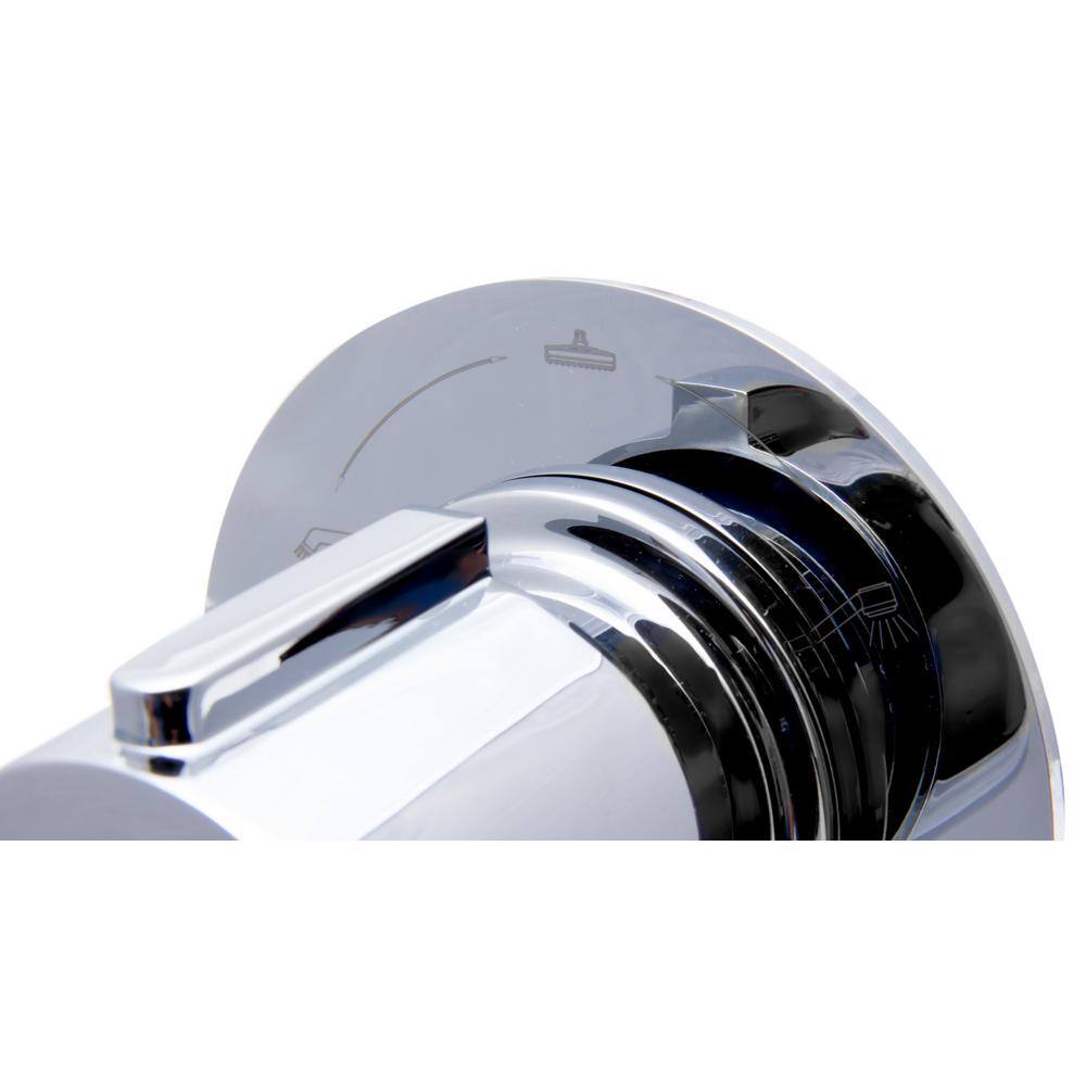 Polished Chrome Wall-Mounted Shower Diverter Knob