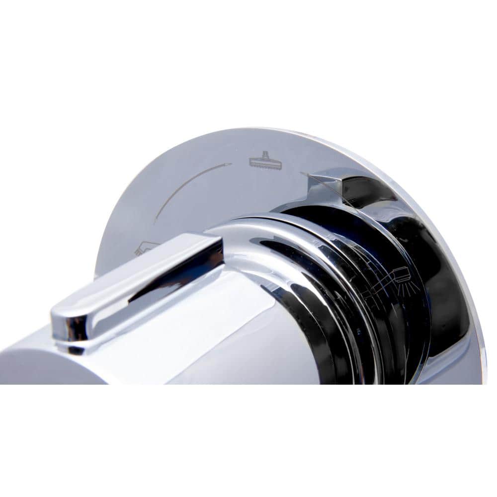Polished Chrome Wall-Mounted Shower Diverter Knob