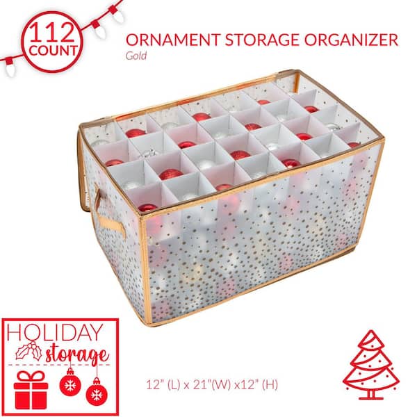 Sterilite 48 Quart Stackable Holiday Christmas 45 Ornament Storage