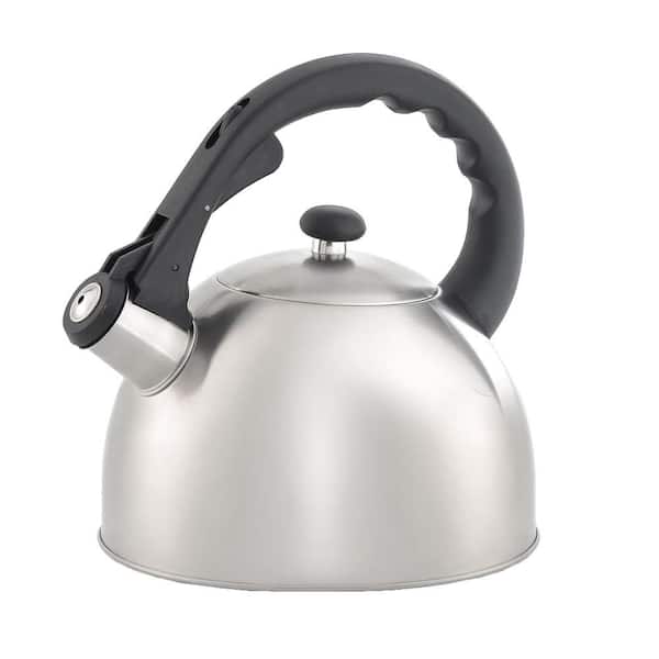Creative Home Satin Splendor 11.2-Cup Stovetop Tea Kettle in Silver