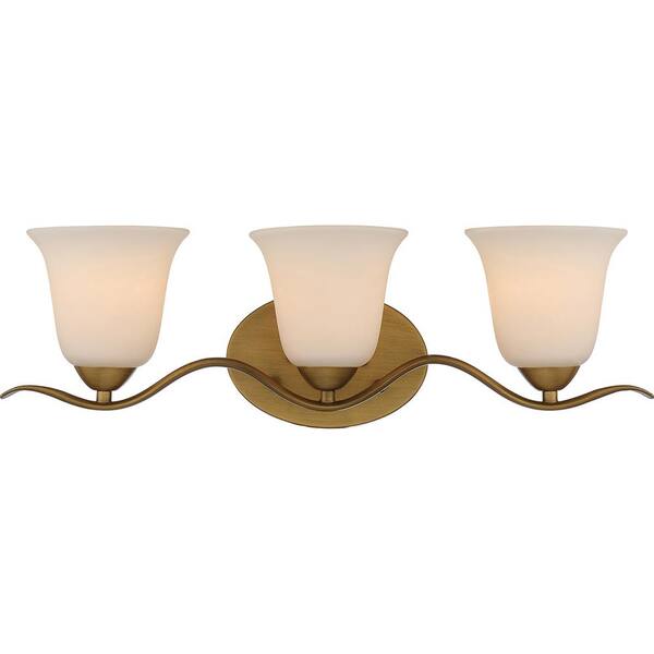 Filament Design 3-Light Natural Brass Bath Light