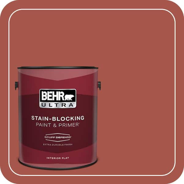 BEHR ULTRA 1 gal. #ECC-62-3 Volcanic Extra Durable Flat Interior Paint & Primer