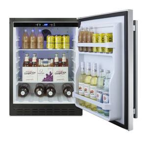 24 in. W 4.2 cu. ft. Mini Refrigerator in Stainless Steel, ADA Compliant