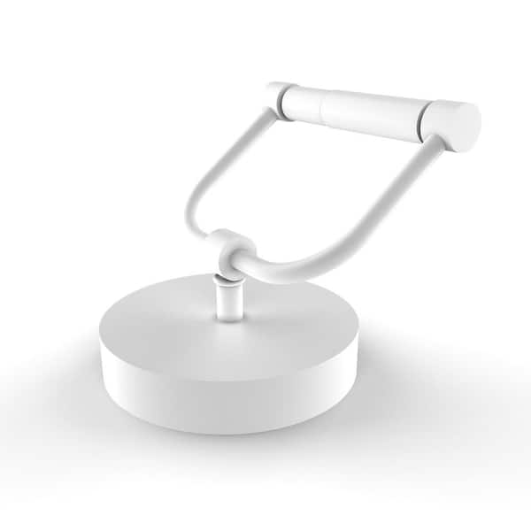 Vanity Top Wall Mounted Toilet Paper Holder in Matte White