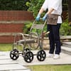Glitzhome 34.5 Green Steel Garden Hose Reel Cart with 4 Wheels - 20523421