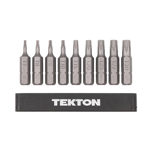 TEKTON 1/4 in. Star Bit Set with Rail (T7-T30) DZT93001 TEKTON 1/4 in. Star Bit Set with Rail (T7-T30) DZT93001