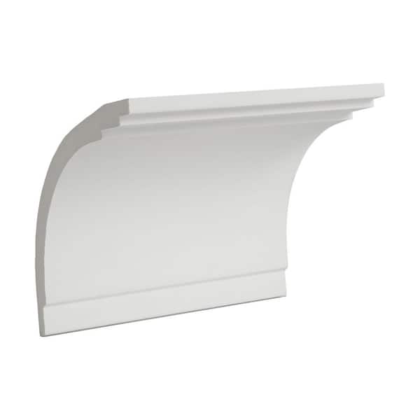 American Pro Decor 4-3/8 in. x 4-3/4 in. x 6 in. Long Plain Polyurethane Crown Moulding Sample