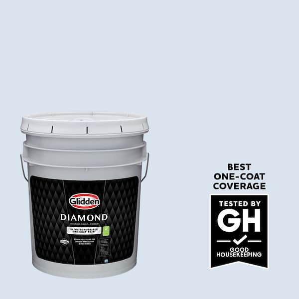 Glidden Diamond 5 gal. PPG1164-2 Iceberg Flat Interior Paint with Primer