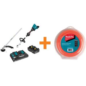 LXT 18V X2 (36V) Brushless Couple Shaft Power Head Kit with Trimmer Attachment with Bonus Round Trimmer Line