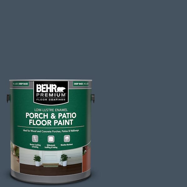BEHR PREMIUM 1 gal. #ECC-30-3 Night Tide Low-Lustre Enamel Interior/Exterior Porch and Patio Floor Paint