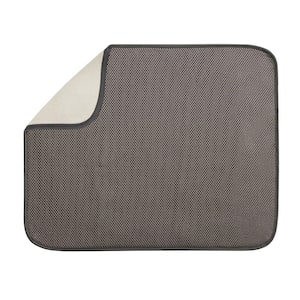 iDry Large 18 in. x 16 in. Kitchen Mat Solid in Mocha