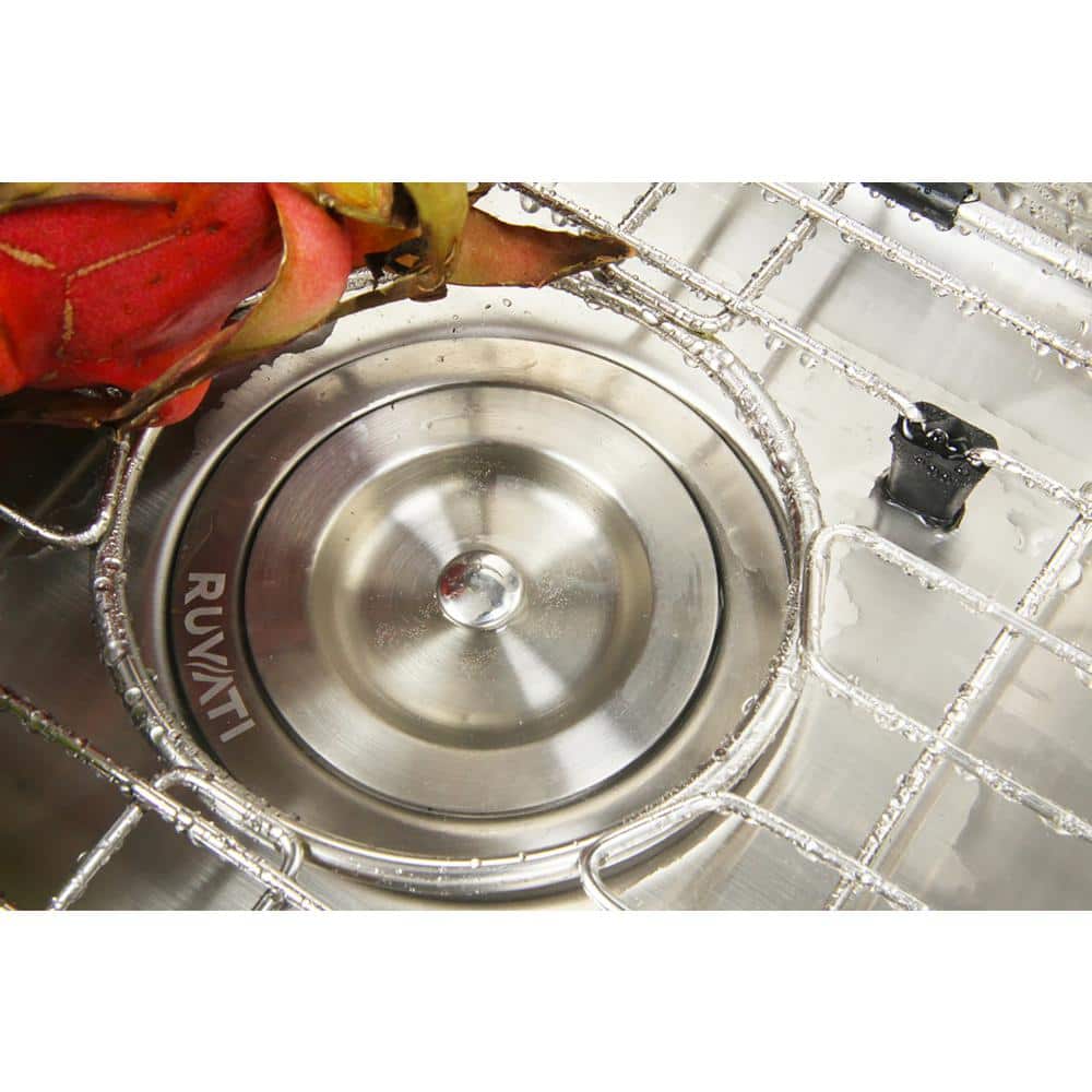 Ruvati 35-inch Drop-in Stainless Steel Single Bowl Kitchen Sink