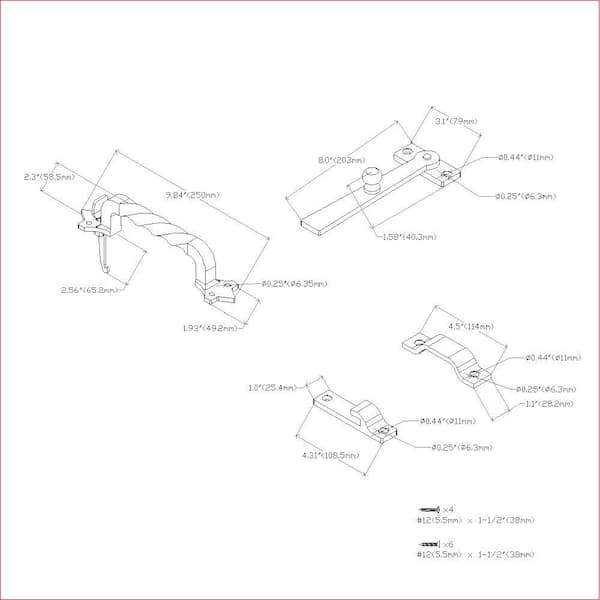 Everbilt - 8 in. Old World Pewter Cast Iron Thumb Latch