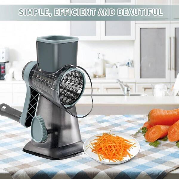 Lynzavix Multifunctional Blue Manual Rotary Cheese Grater with