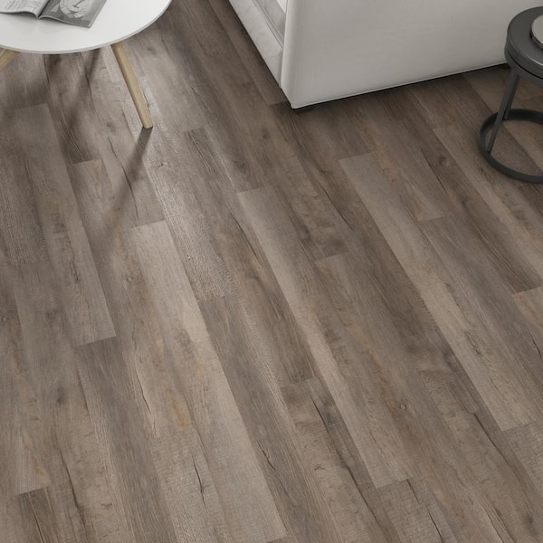 Polished Pro Ashen Greige 20 MIL x 6 in. W x 48 in. L Click Lock Waterproof Luxury Vinyl Plank (27.81 sq. ft./ctn)
