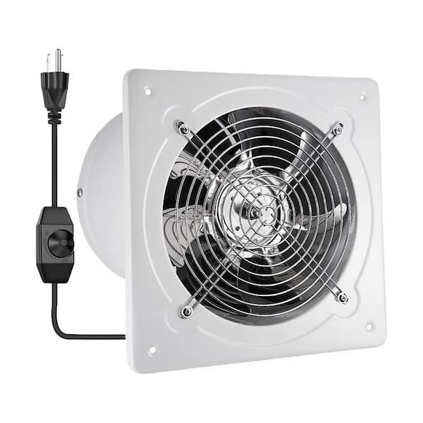 8 in. 80W Exhaust Fan with Variable Speed Controller, Metal Wall Mount Ventilation Fan with 5 ft. Cord, 1 Piece