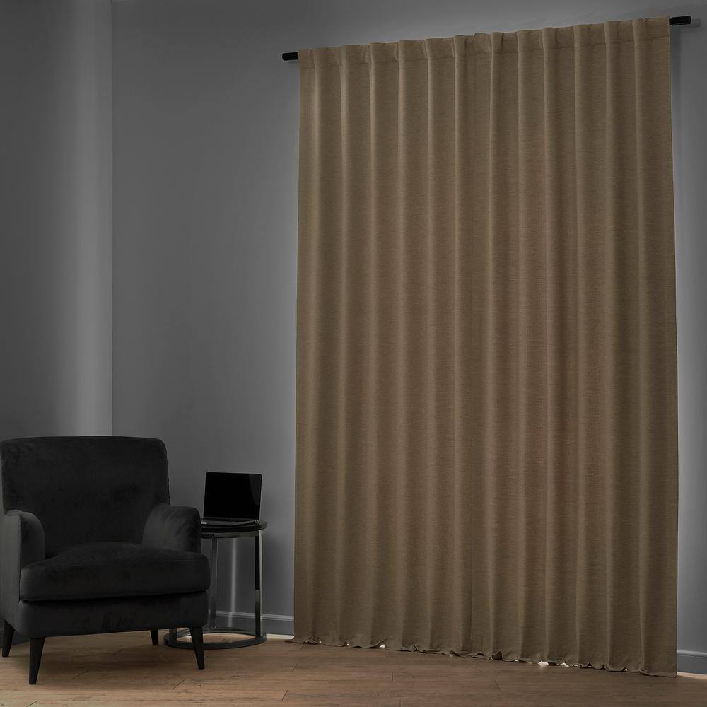 Ginger Polyester Blackout Puddle Length Drape Panel