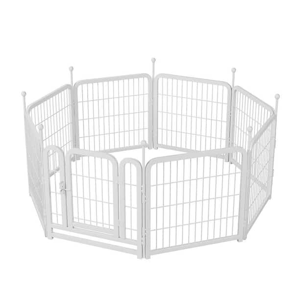 24 in. Heavy Duty Metal Iron Garden Fence for Pets