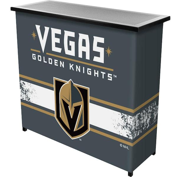 Unbranded Vegas Golden Knights Logo Black 36 in. Portable Bar