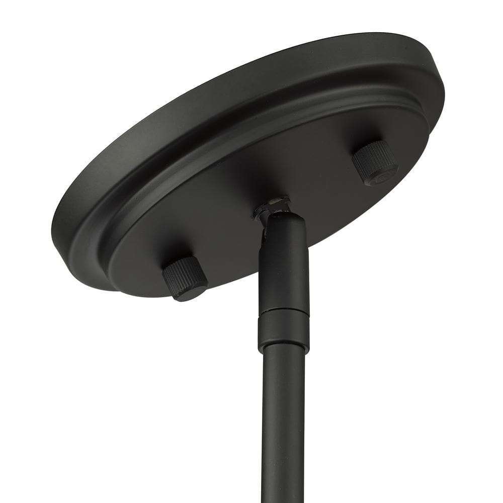 Olympia Matte Black Mini Pendant with Clear Glass