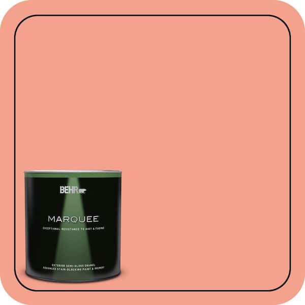 BEHR MARQUEE 1 qt. Home Decorators Collection #HDC-MD-18 Peach Mimosa Semi-Gloss Enamel Exterior Paint & Primer