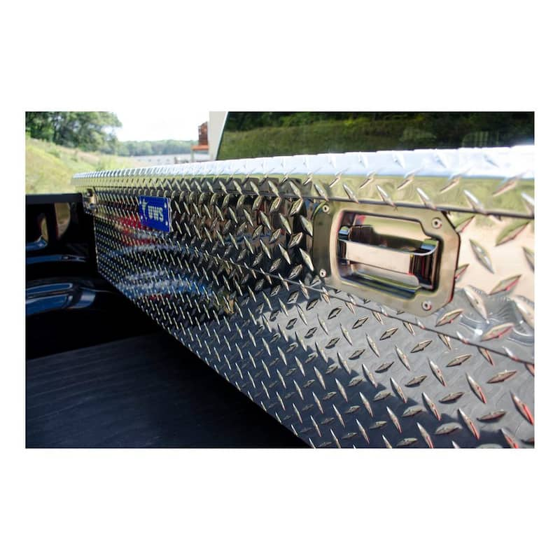 69 in. Silver Aluminum Low Profile Crossbed Truck Tool Box