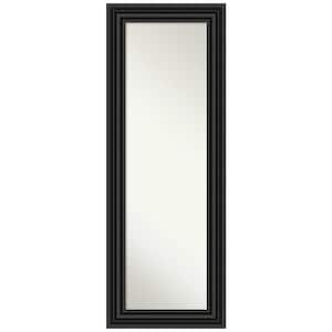 Large Rectangle Matte Black Modern Mirror (53.75 in. H x 19.75 in. W)