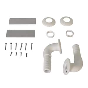 94 in. x 1.5 in. White ADA Aluminum Pipe Rail and Return Kit Stair Railing Kit